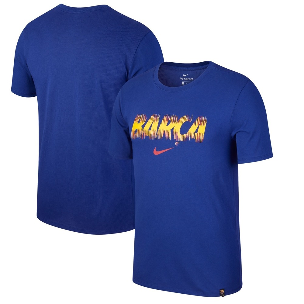 New Nike Mens FC Barcelona Barca Soccer Short Sleeve Shirt Size Large